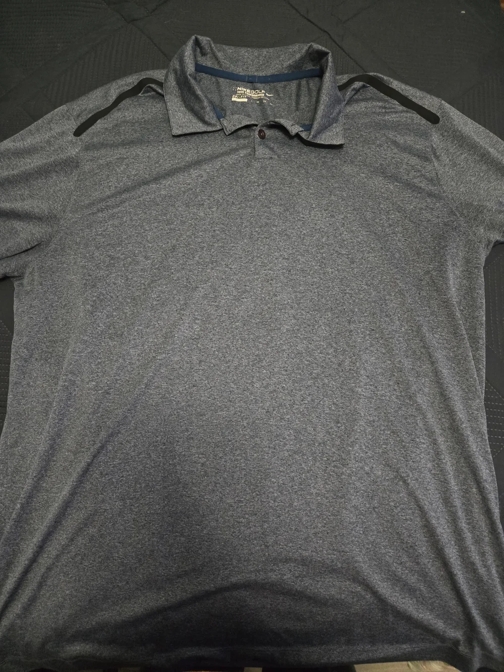 Nike Men's Heather Navy Tour Performance Polo Dri-fit 2xl